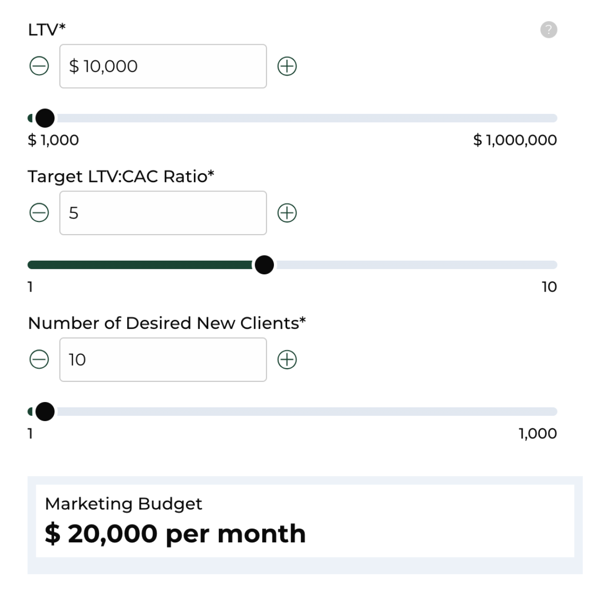 Marketing Budget Calculator for Law Firms