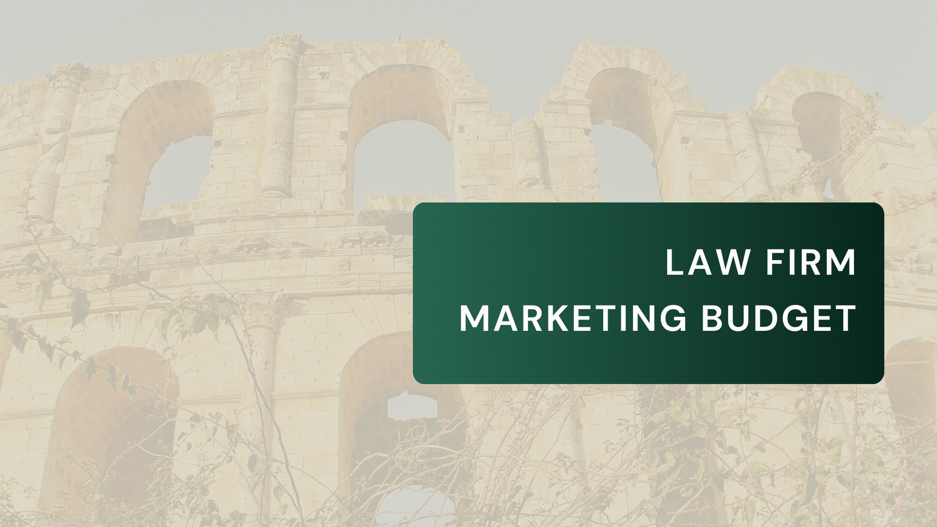 Law Firm Marketing Budget